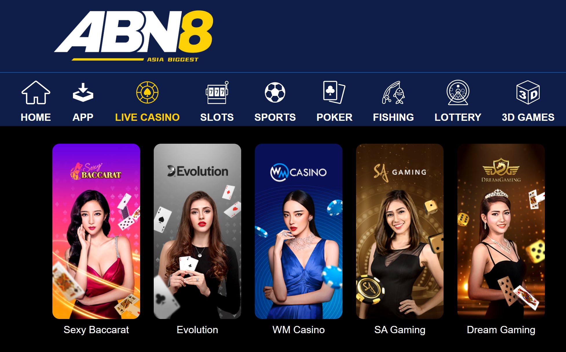 Contoh permainan kasino ABN8 Singapura