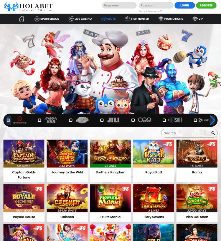Holabet Singapore present its online slots offering