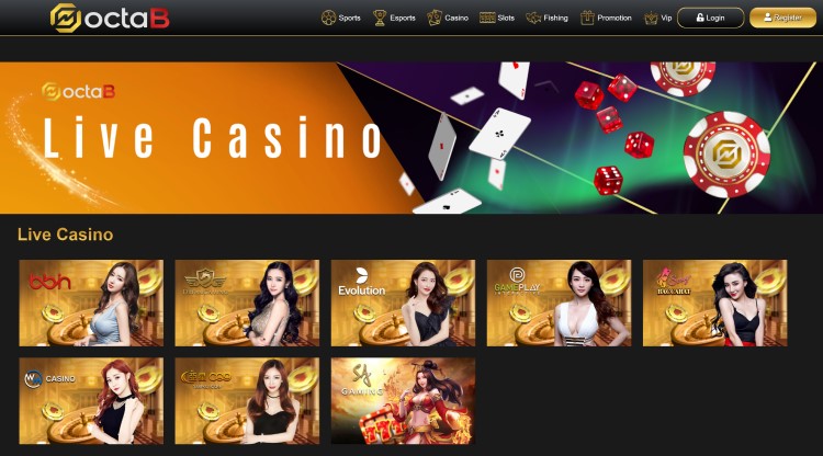 Gambar opsi Octab Live Casino